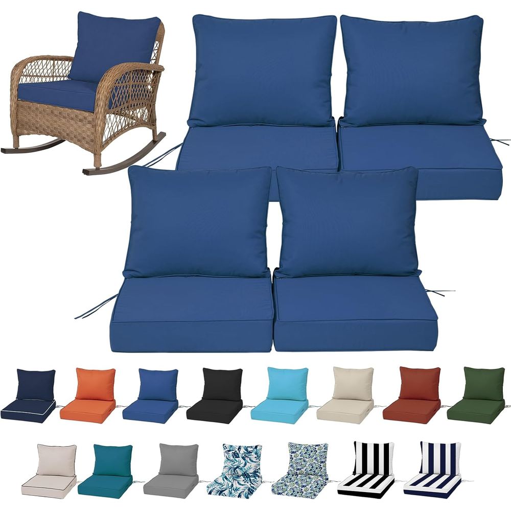 Outdoor Furniture For Patio - 24x24 야외용 딥 시트 쿠션 4개