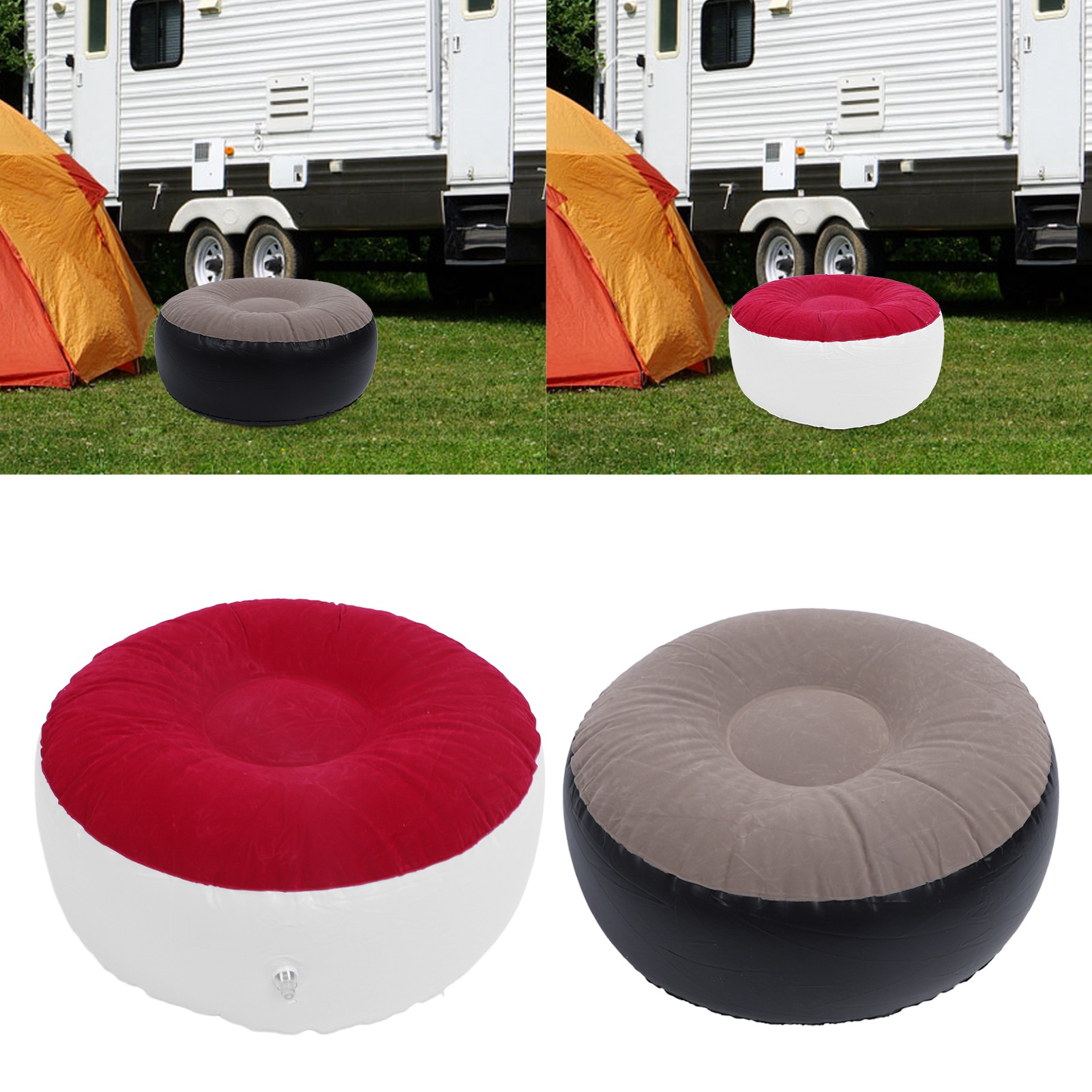 Outdoor Furniture Designer - 풍선형 플로킹 스툴 다목적 경량 휴대용
