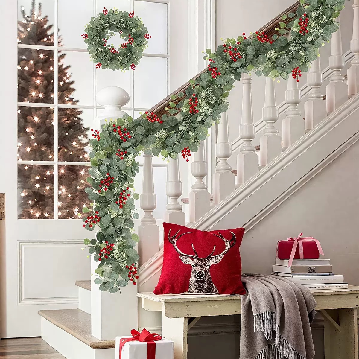 Outdoor Furniture Designer - 1/3개 인조 식물 녹색 잎사귀 축제