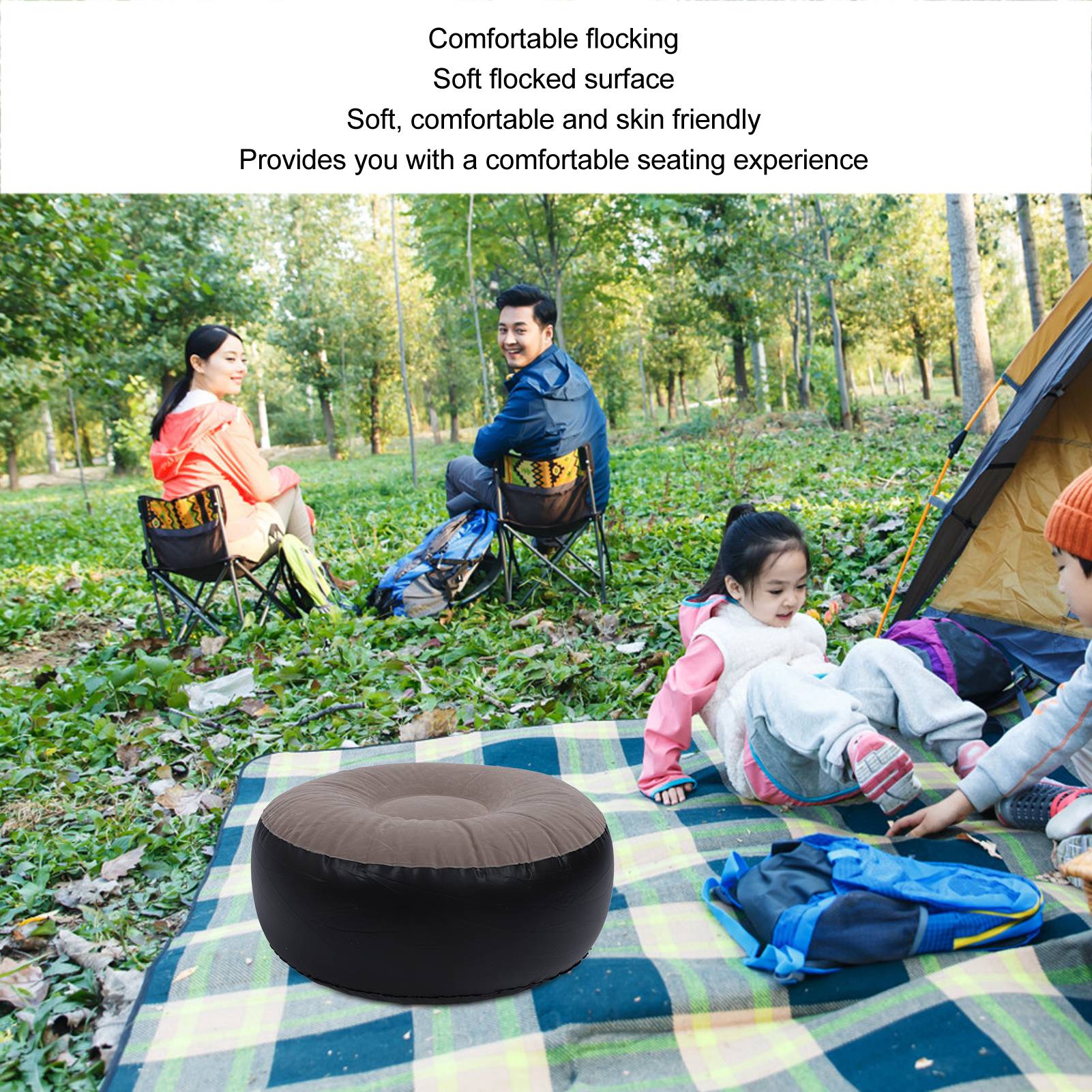 풍선형 플로킹 스툴 다목적 경량 휴대용 인체공학적 디자 - Outdoor Furniture Designer 리뷰 및 가격