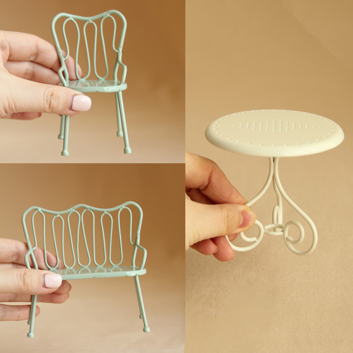1:8/1:12 미니어처 철제 테이블과 의자 세트, 3 - Outdoor Furniture Designer 리뷰 및 가격