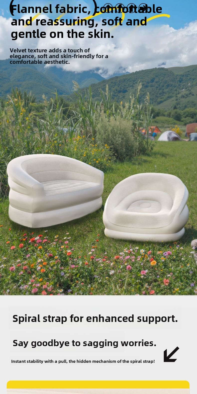 캠 음악 축제를 위한 휴대용 Iatable 소파 야외  - Outdoor Furniture Designer 리뷰 및 가격