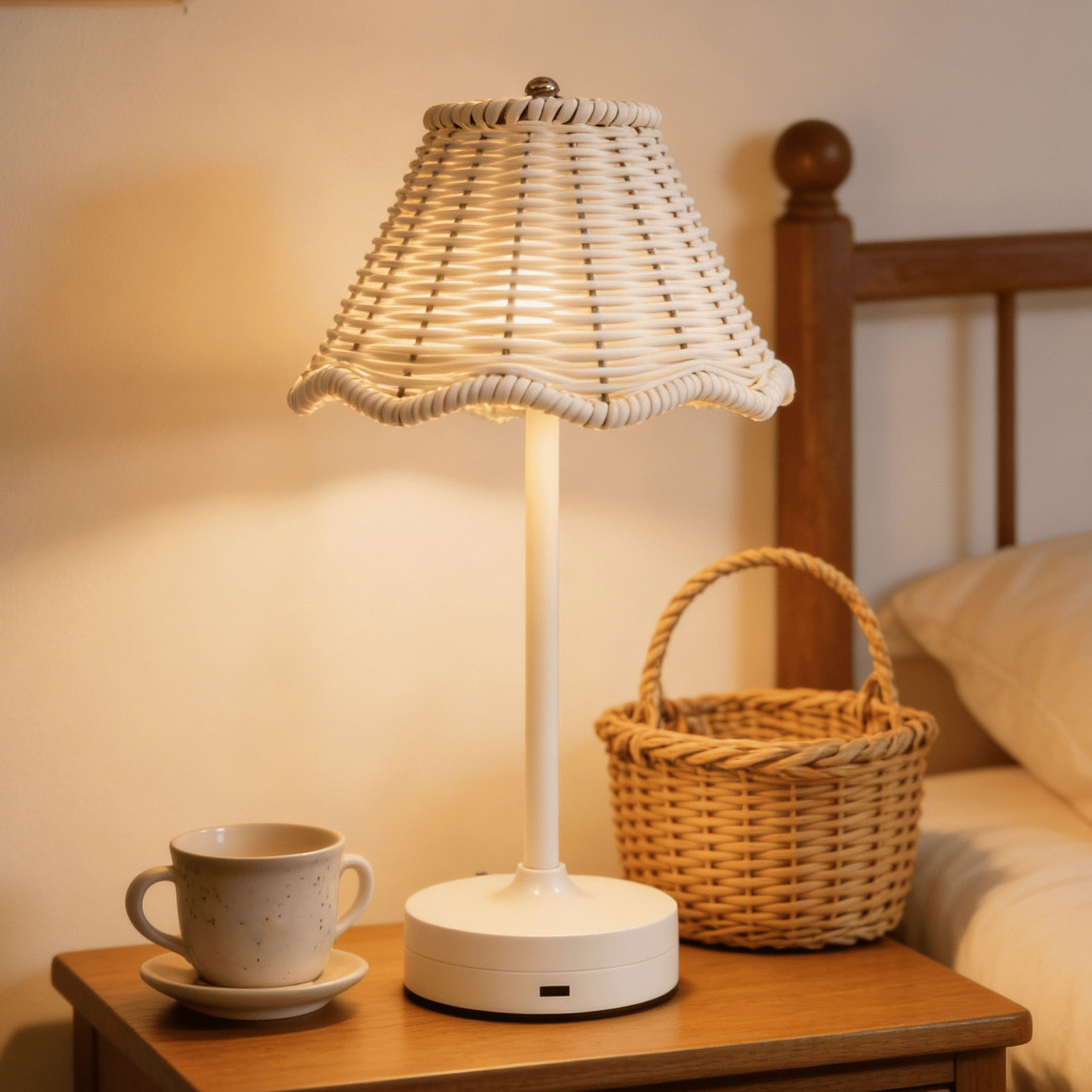 LED 빈티지 등나무 테이블 램프 3가지 색상 무선 위 - Outdoor Furniture Rh 리뷰 및 가격
