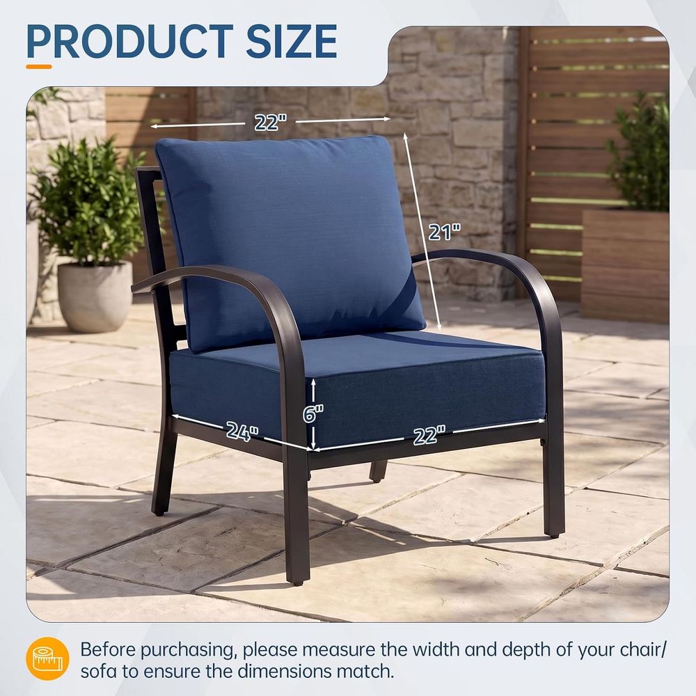 야외용 가구 쿠션, 6인치 두께의 방수 시트 쿠션, 2 - Outdoor Furniture For Patio 리뷰 및 가격